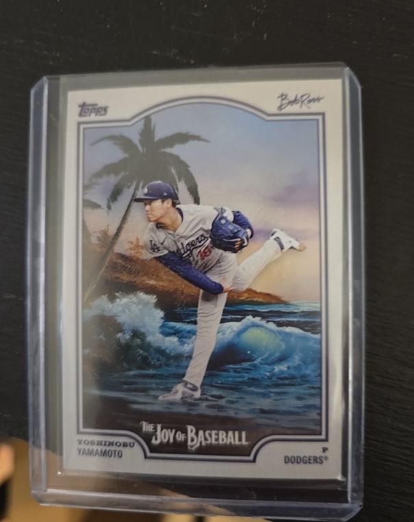 2025 Topps X Bob Ross The Joy of Baseball #11 Yoshinobu Yamamoto — front