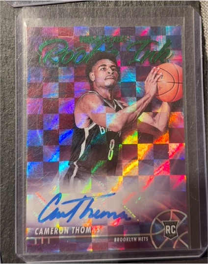 2021-22 Panini NBA Hoops Rookie Ink #RI-CT Cameron Thomas — front