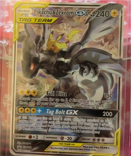 2019 Pokémon TCG Sun & Moon #SM168 Pikachu & Zekrom GX Tag Team — front