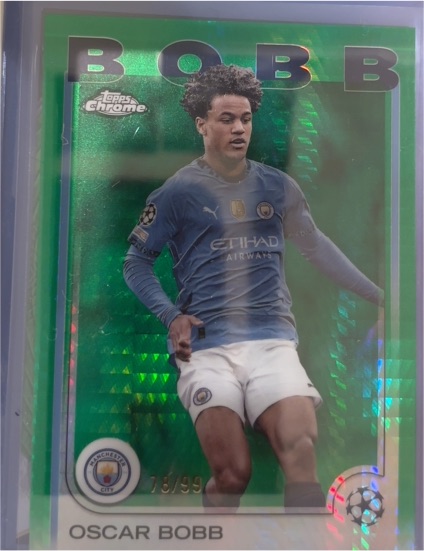 2024-25 Topps Chrome UEFA #91 Oscar Bobb — front