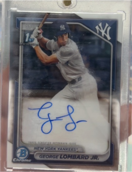 2024 Bowman Chrome Prospect Autographs #CPA-GLO George Lombard Jr. — front