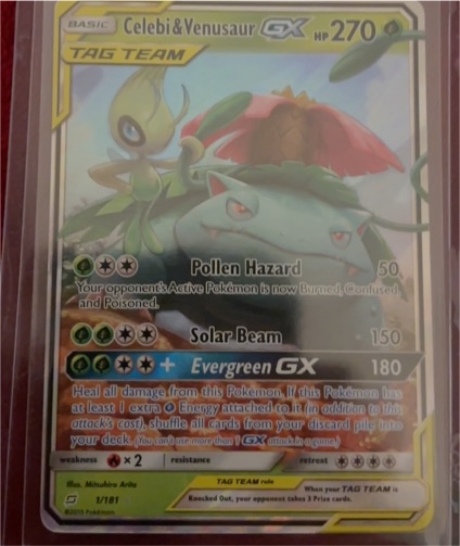 2019 Pokémon Team Up #1 Celebi & Venusaur GX — front