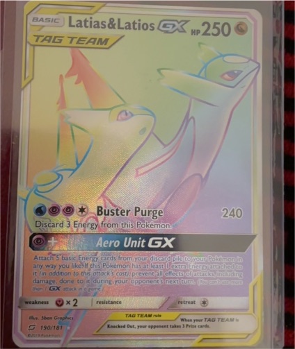 2019 Pokemon Team Up #190/181 Latias & Latios GX — front