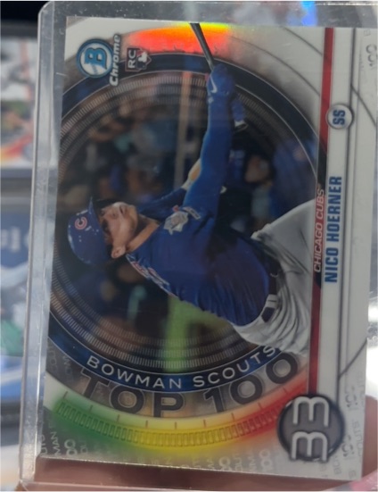 2020 Bowman Chrome #BTP-33 Nico Hoerner Bowman Scouts Top 100 — front