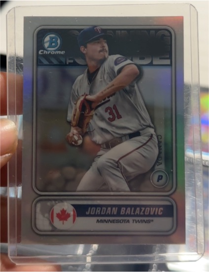 2020 Bowman Chrome Spanning the Globe #STG-JB Jordan Balazovic — front