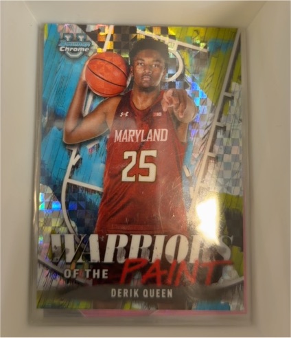 2024-25 Bowman University Chrome #WP-2 Derik Queen Warriors of the Paint — front