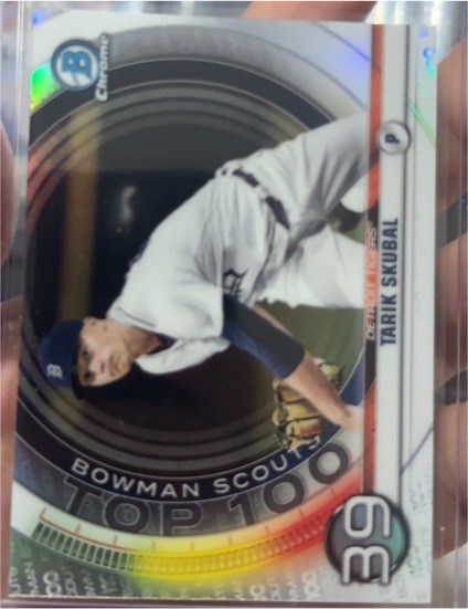 2020 Bowman Chrome Scouts Top 100 #BTP-39 Tarik Skubal — front