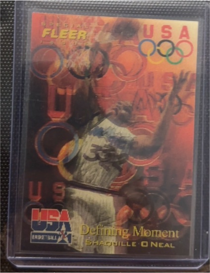 1996 Fleer USA #26 Shaquille O'Neal Defining Moment — front