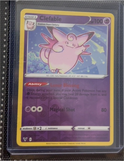 2020 Pokemon Sword & Shield Vivid Voltage #64 Clefable — front