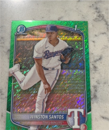 2025 Bowman Chrome #BCP-121 Winston Santos — front