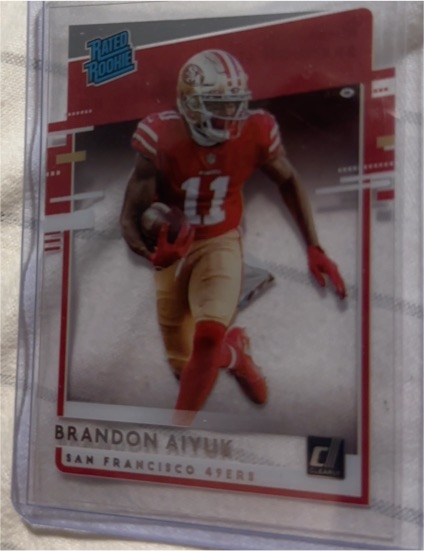 2020 Panini Chronicles Clearly Donruss Rated Rookie #RR-BA Brandon Aiyuk — front