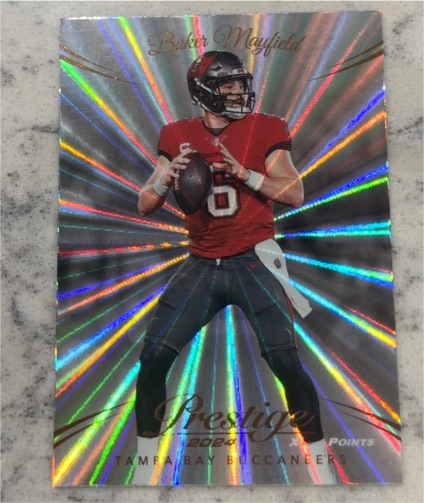 2024 Panini Prestige Football Xtra Points Sunburst #275 Baker Mayfield — front