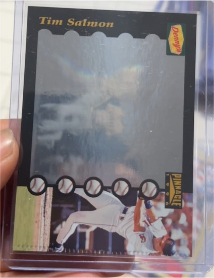 1996 Pinnacle Denny's Holograms #16 Tim Salmon — front