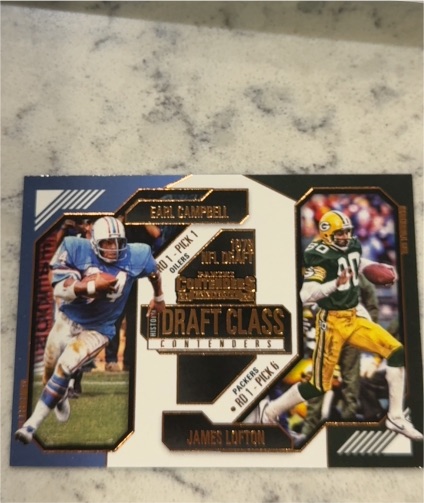 2024 Panini Contenders Football Draft Class #2 Earl Campbell & James Lofton — front