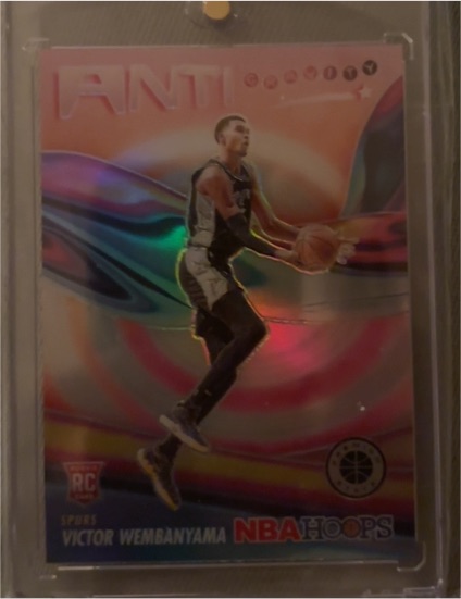 2023-24 Panini NBA Hoops Premium Stock #5 Victor Wembanyama Anti-Gravity — front