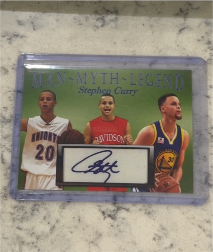 2009 Man Myth Legend Stephen Curry — front