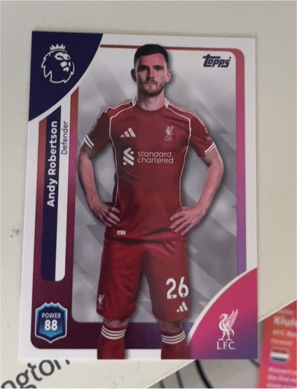 2025-26 Topps Premier League #167 Andy Robertson — front