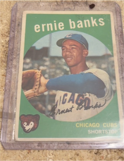 1959 Topps #350 Ernie Banks — front