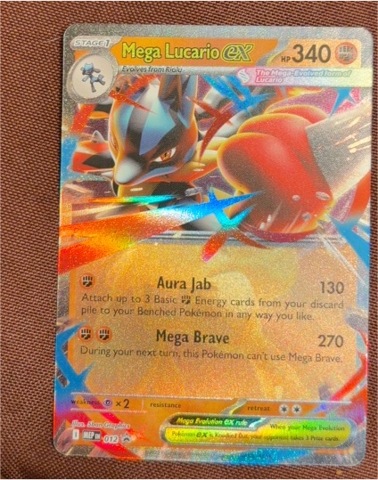 Mega Lucario ex 012 Mega Evolution Black Star Promo — front