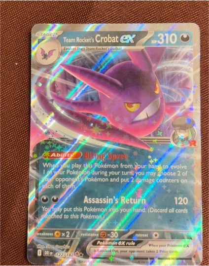 2025 Pokémon TCG Destined Rivals #122 Team Rocket's Crobat ex — front