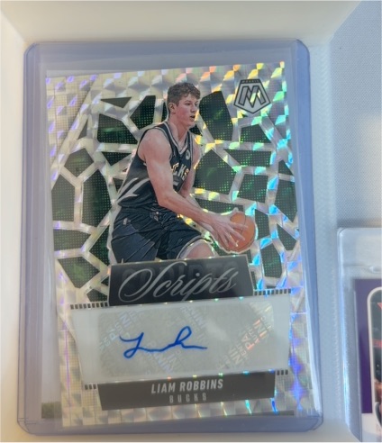 2024-25 Panini Mosaic Scripts #MS-LRM Liam Robbins — front