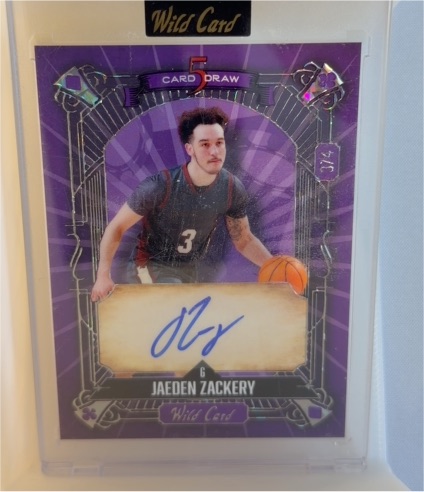 2024 Wild Card 5 Card Draw #5CDC-JZA Jaeden Zackery — front