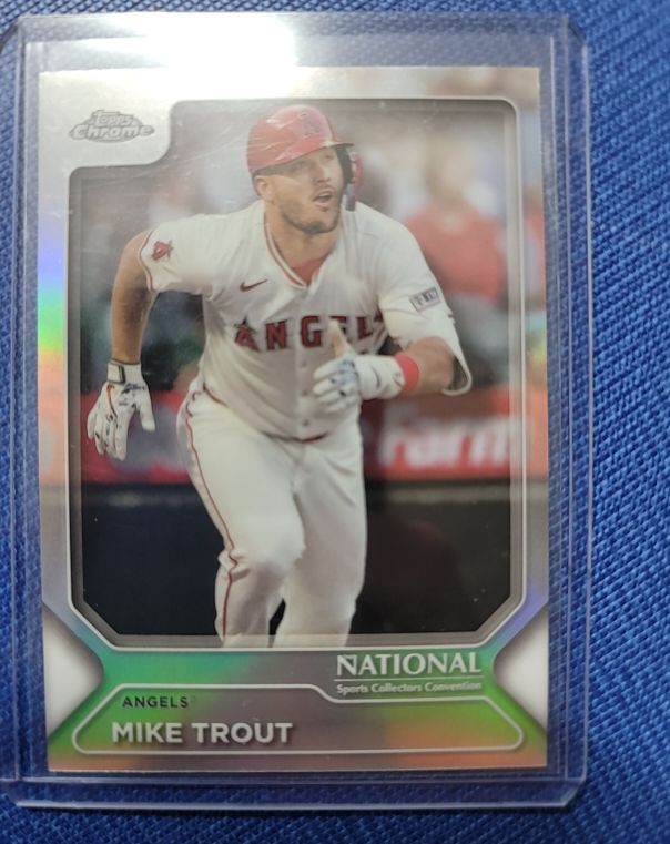 2025 Topps Chrome National #MLB-11 Mike Trout — front