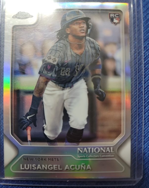 2025 Topps Chrome National Convention #MLB-7 Luisangel Acuña — front