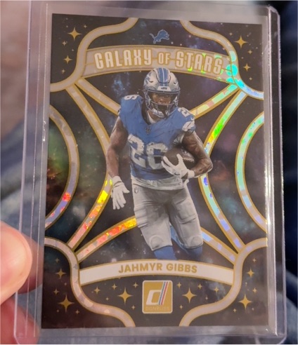 2025 Donruss #3 Jahmyr Gibbs Galaxy of Stars — front