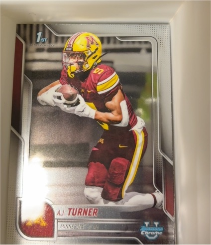 2025 Bowman University Chrome #52 A.J. Turner — front