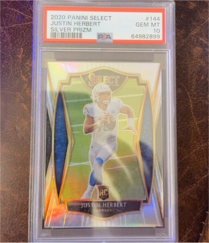 2020 Panini Select #144 Justin Herbert — front
