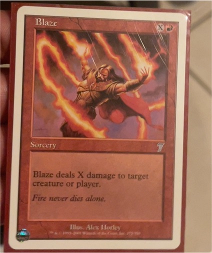 2001 Magic: The Gathering #175 Blaze — front