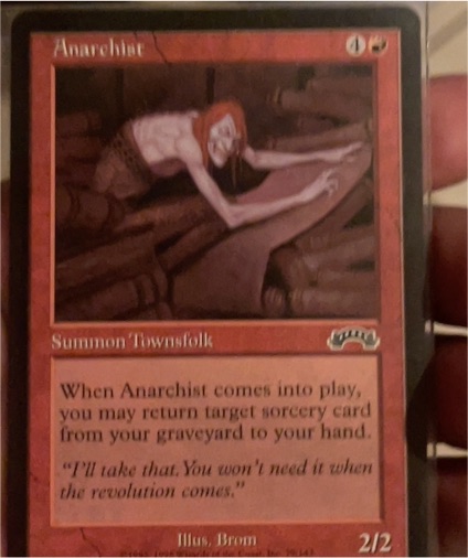 1998 Magic: The Gathering Exodus #79 Anarchist — front