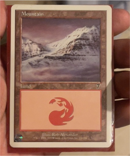 1999 Magic: The Gathering #7 Mountain — front