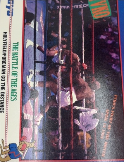 1991 Kayo #211 Evander Holyfield/George Foreman Boxing Battle of the Ages TVKO — front