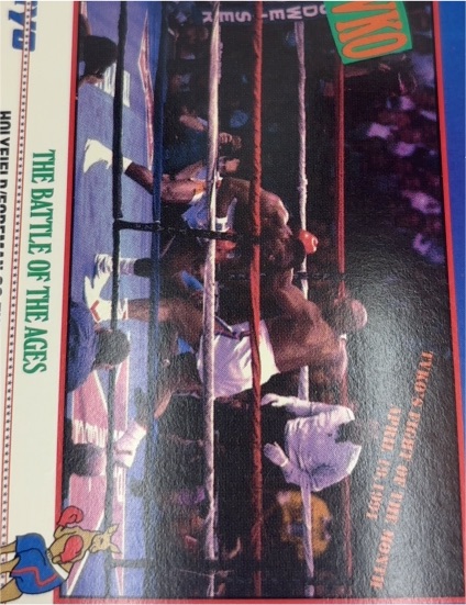 1991 Kayo #211 Evander Holyfield/George Foreman Boxing Battle of the ages TVKO — front