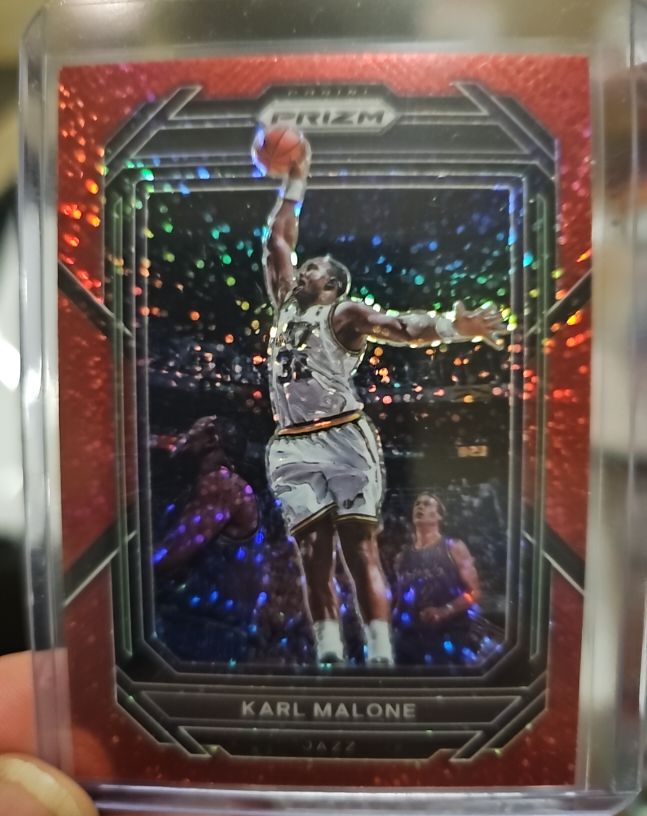 2022-23 Panini Prizm #284 Karl Malone Prizms Ice Utah Jazz — front