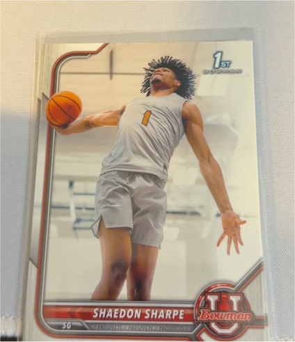 2021 Bowman University #91 Shaedon Sharpe — front