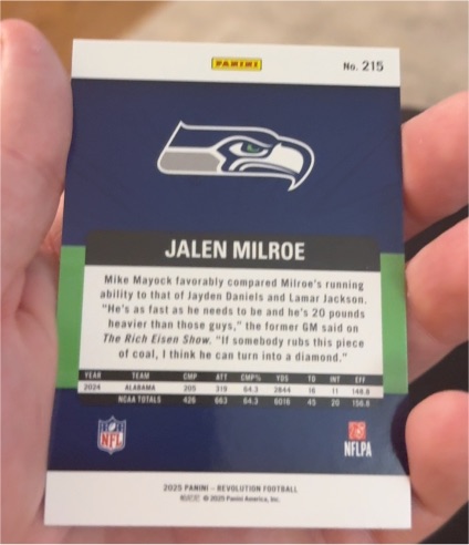 2025 Panini Revolution #215 Jalen Milroe — front