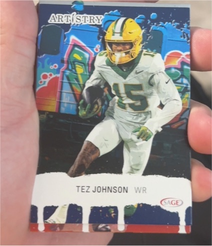 2025 Sage Artistry #19 Tez Johnson — front