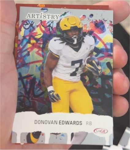 2025 Sage Artistry #4 Donovan Edwards — front