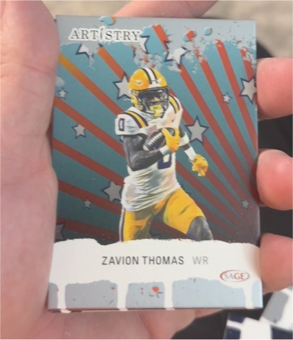2025 Sage Artistry Prospect Canvas #44 Zavion Thomas — front