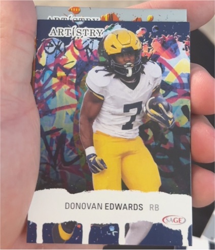 2025 Sage Artistry #4 Donovan Edwards — front