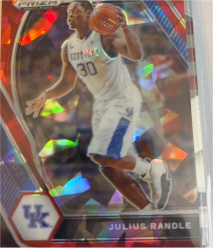 2021 Panini Prizm Draft Picks Orange Cracked Ice #75 Julius Randle — front