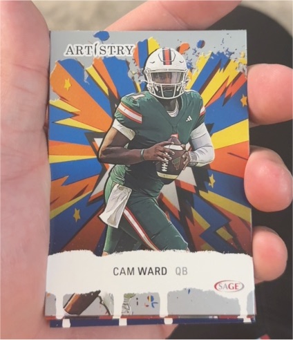 2025 Sage Artistry #3 Cam Ward — front