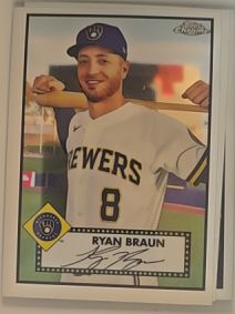 2021 Topps Chrome Platinum Anniversary #288 Ryan Braun Milwaukee Brewers — front