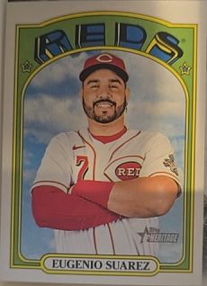 2021 Topps Heritage #404 Eugenio Suarez — front