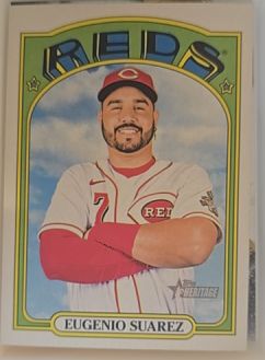 2021 Topps Heritage #404 Eugenio Suarez — front