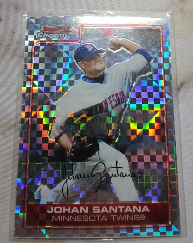 2007 Bowman Chrome Johan Santana Minnesota Twins — front