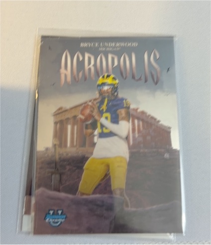2025 Bowman Chrome University #A-5 Bryce Underwood Acropolis Michigan Wolverines — front